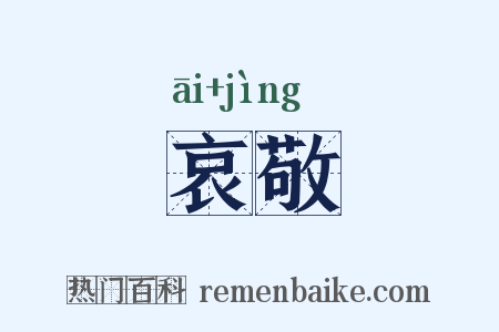 哀敬是什么意思的图片